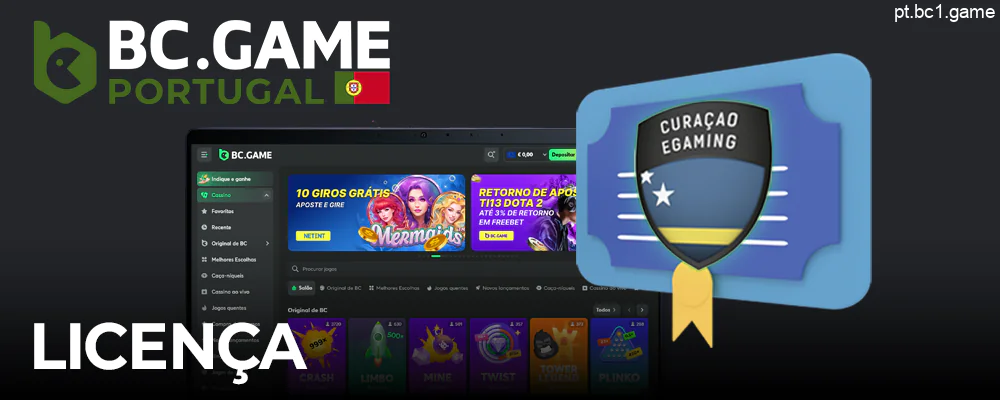 Licença de casino em linha BC.Game