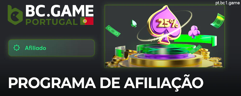 Os jogadores portugueses podem associar-se aos casinos BC.Game