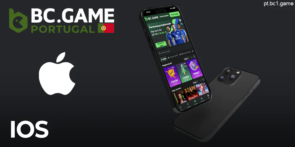 Aplicação de casino BC.Game para telemóveis iOS