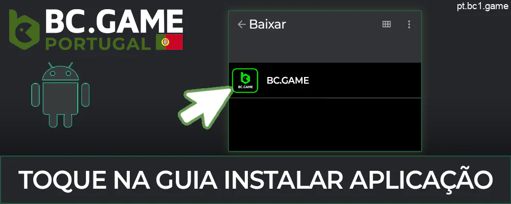 Abra o ficheiro BC.Game no seu dispositivo Android