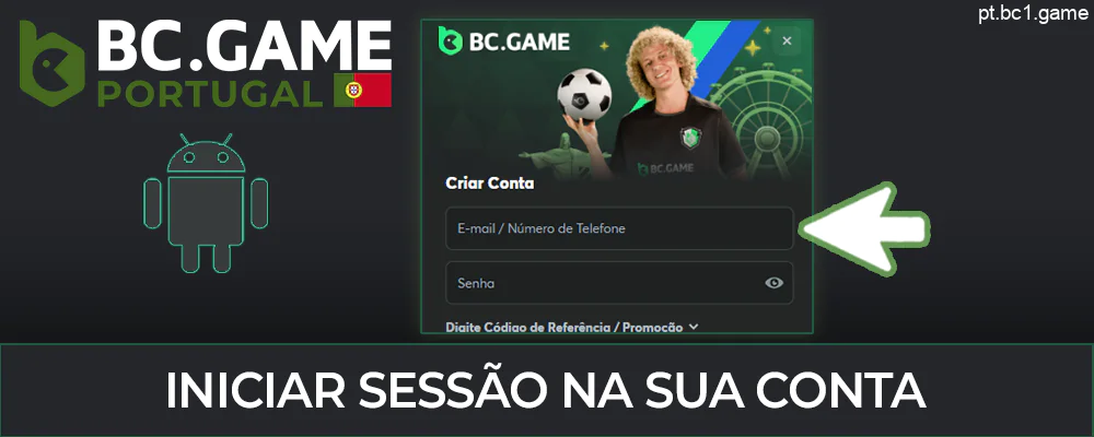 Inicie sessão na sua conta BC.Game