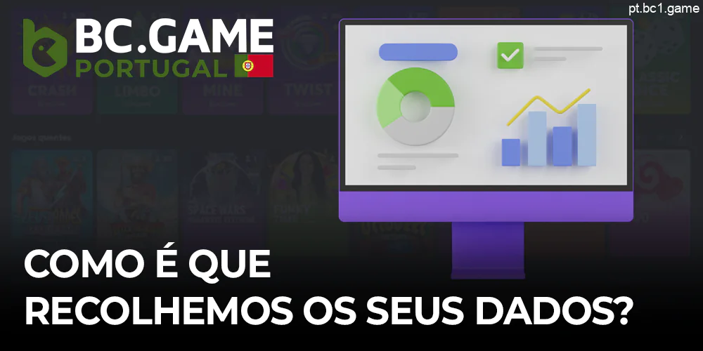 Como é que a BC.Game recolhe dados - formulários preenchidos, cookies, várias análises do sítio Web