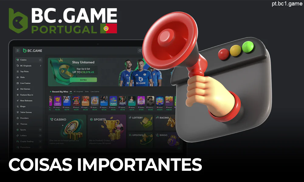 Pontos importantes ao jogar no BC.Game